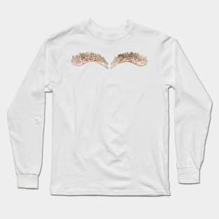 Eyelashes - rose gold glitter Long Sleeve T-Shirt